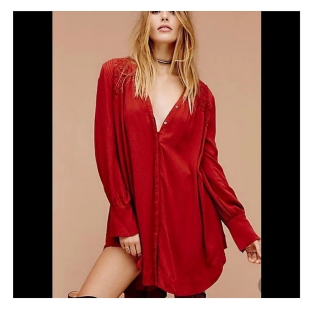 NWOT Free People Courtney’s Victorian Brick Tunic Dress